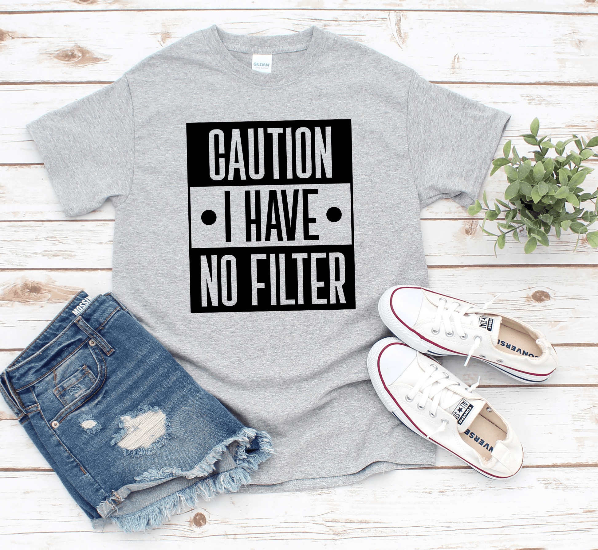 T-Shirt Caution I Have No Filter T-Shirt