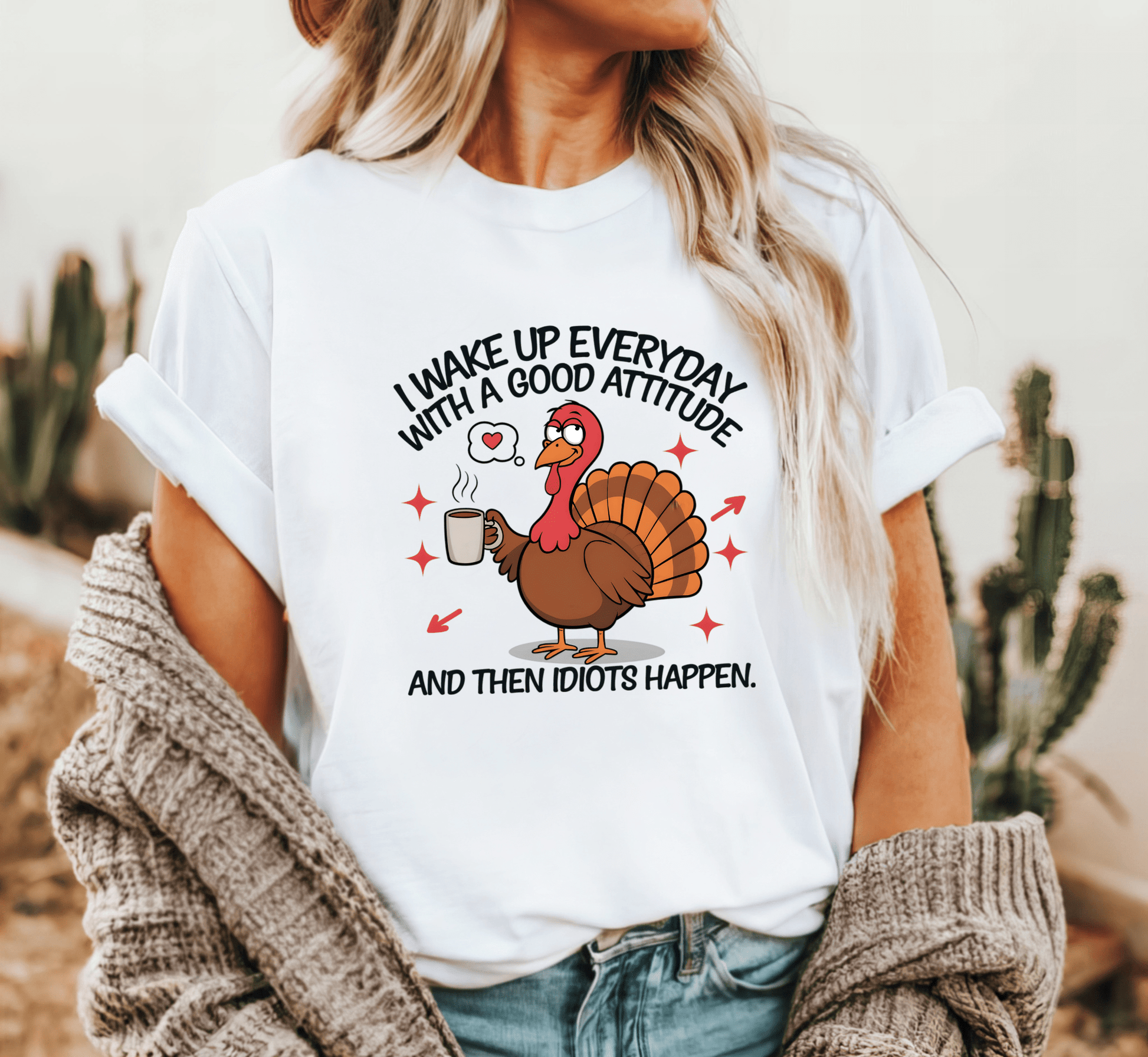 T-Shirt I Wake Up Everyday With A Good Attitude Turkey T-Shirt