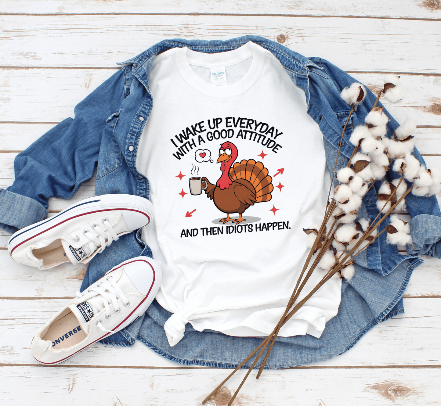 T-Shirt I Wake Up Everyday With A Good Attitude Turkey T-Shirt